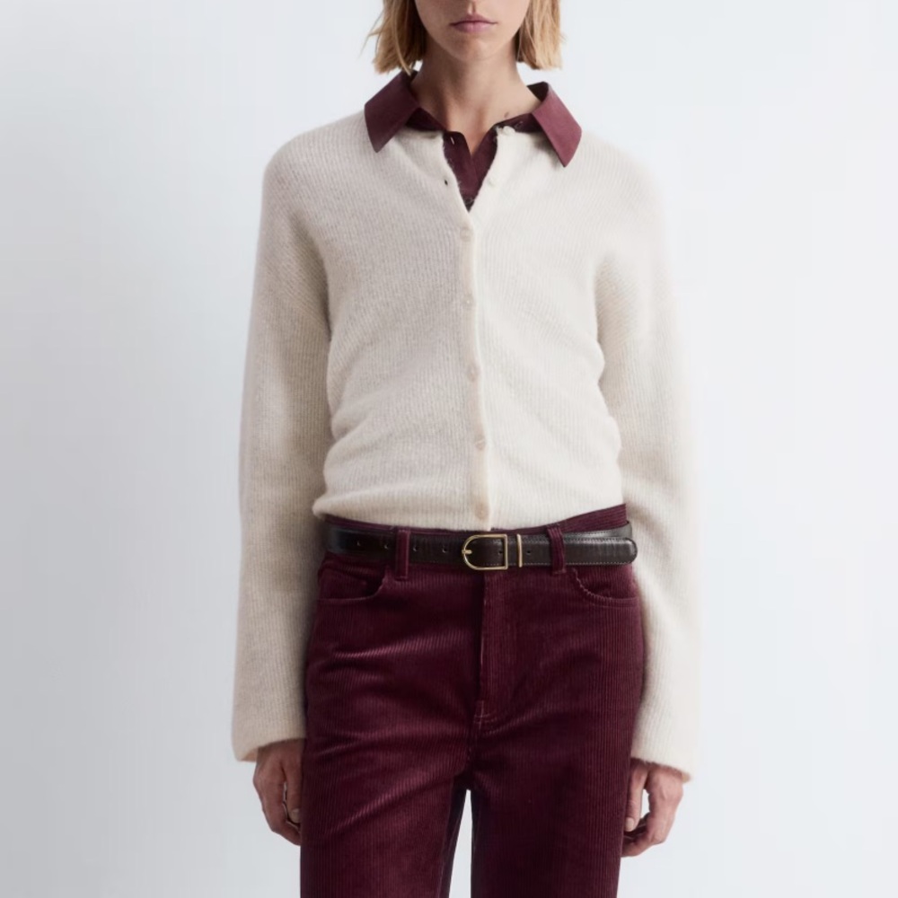 & Other Stories - Alpaca-Blend White Knitted Cardigan
